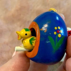 Easter Egg tree ornament hand painted vintage